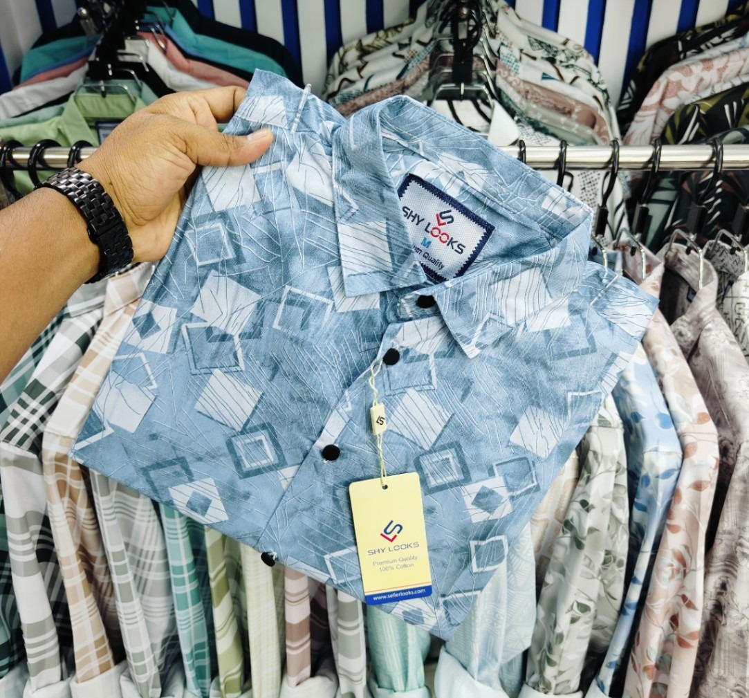 Pure Cotton full Sleeve Print Shirt